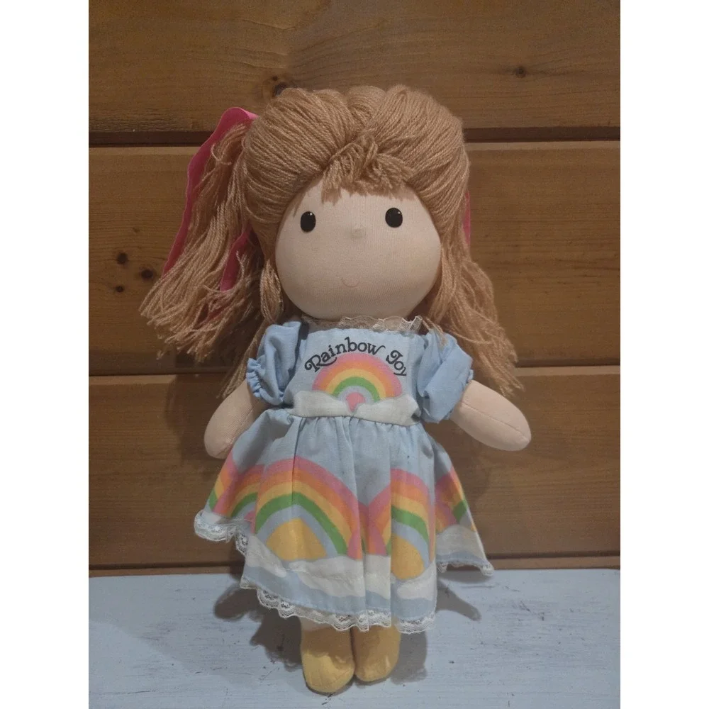 Vintage Joan Walsh Anglund Cloth Doll  Rainbow Joy Knickerbocker 1980s E51